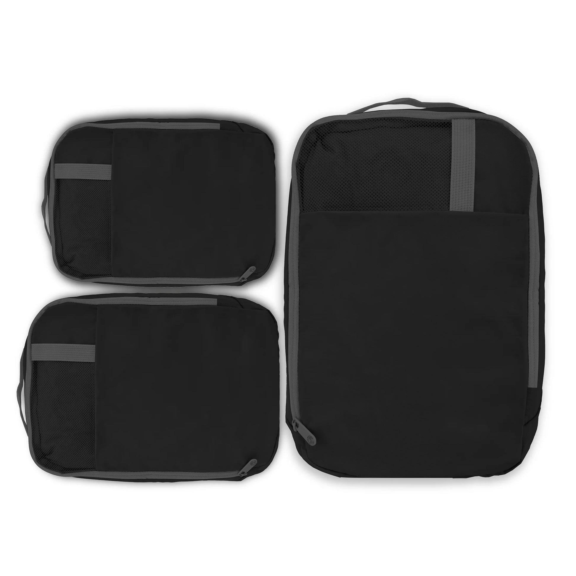 Expandable Packing Cubes 3-Piece Set, Black