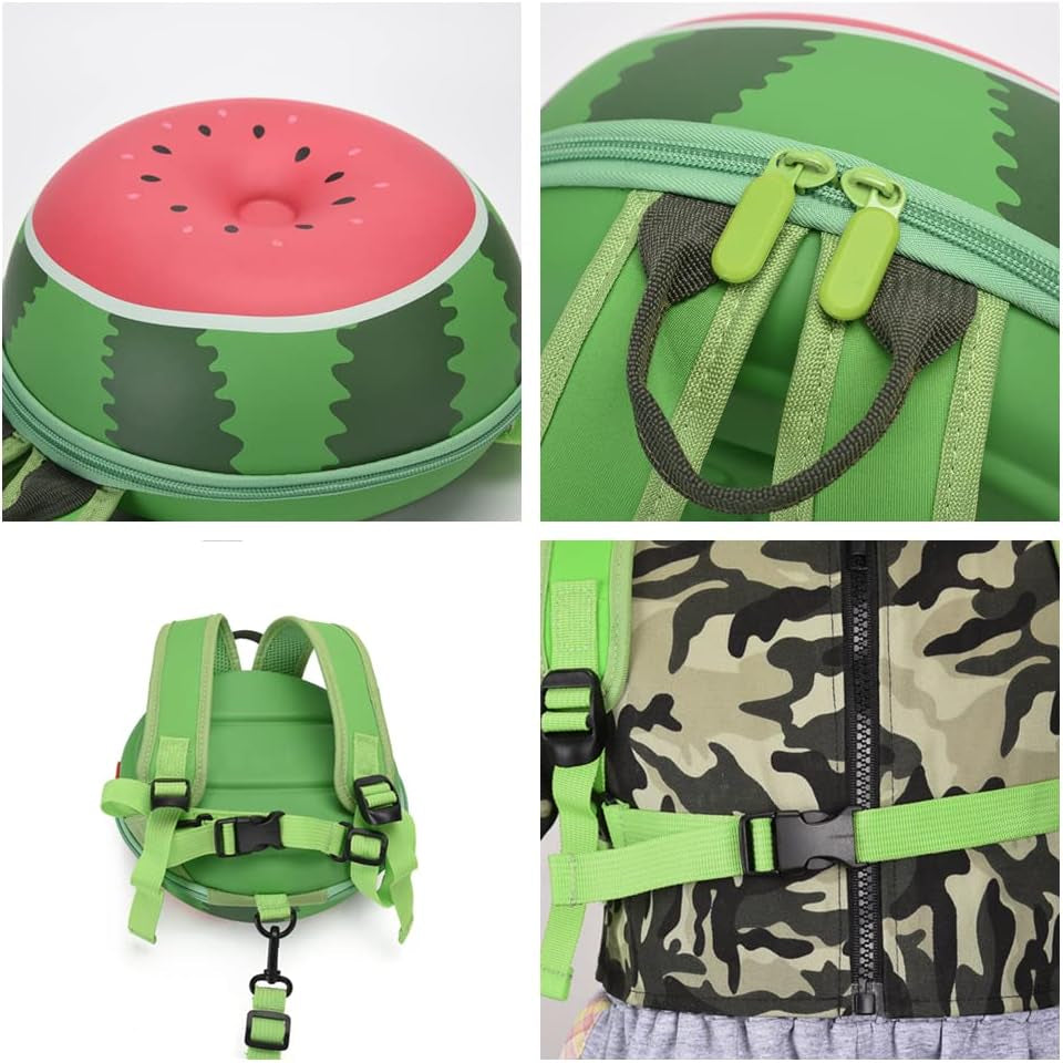 Toddler Backpack Leash,Child Safety Harness Backpack,Kids Backpack Harness Leash,Toddler Waterproof anti Lost Leash,Fruit Pattern,For Age 1-10 Years (Watermelon), 9X9X4 Inch (LT010)