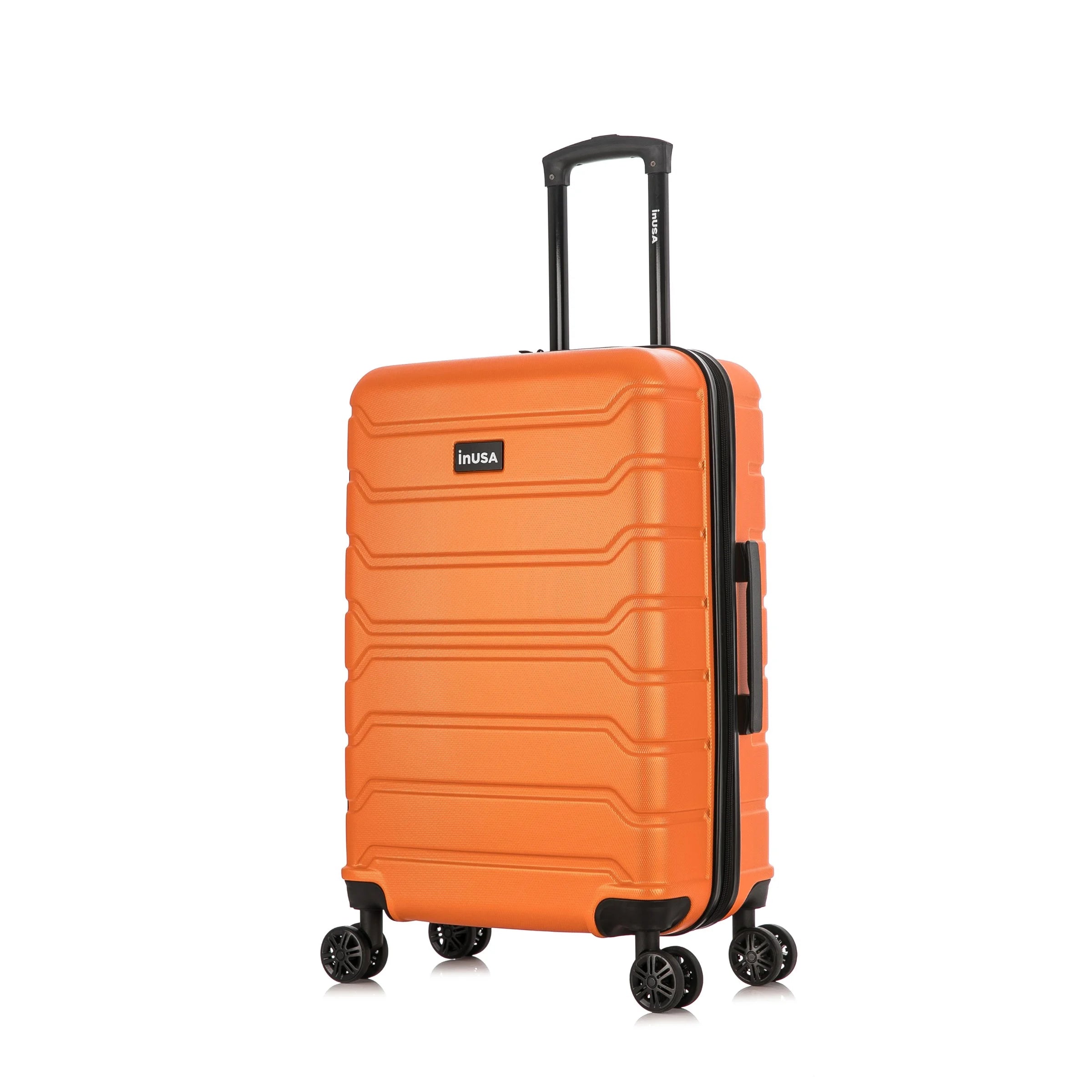 Trend 24" Hardside Lightweight Luggage with Spinner Wheels, Handle, and Trolley, Orange