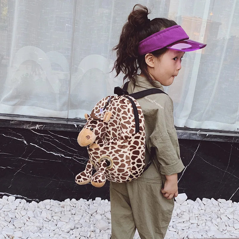 Creative Animal Children'S Backpack Cartoon Cute Plush Boy Girl Backpack Kindergarten Backpack