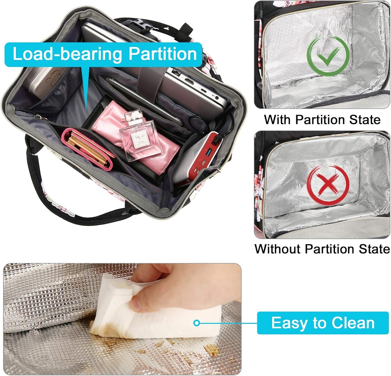 Lunch Backpack, Insulated Cooler Backpack Laptop Backpack Lunch Box Bag Backpack Travel Backpack for Women