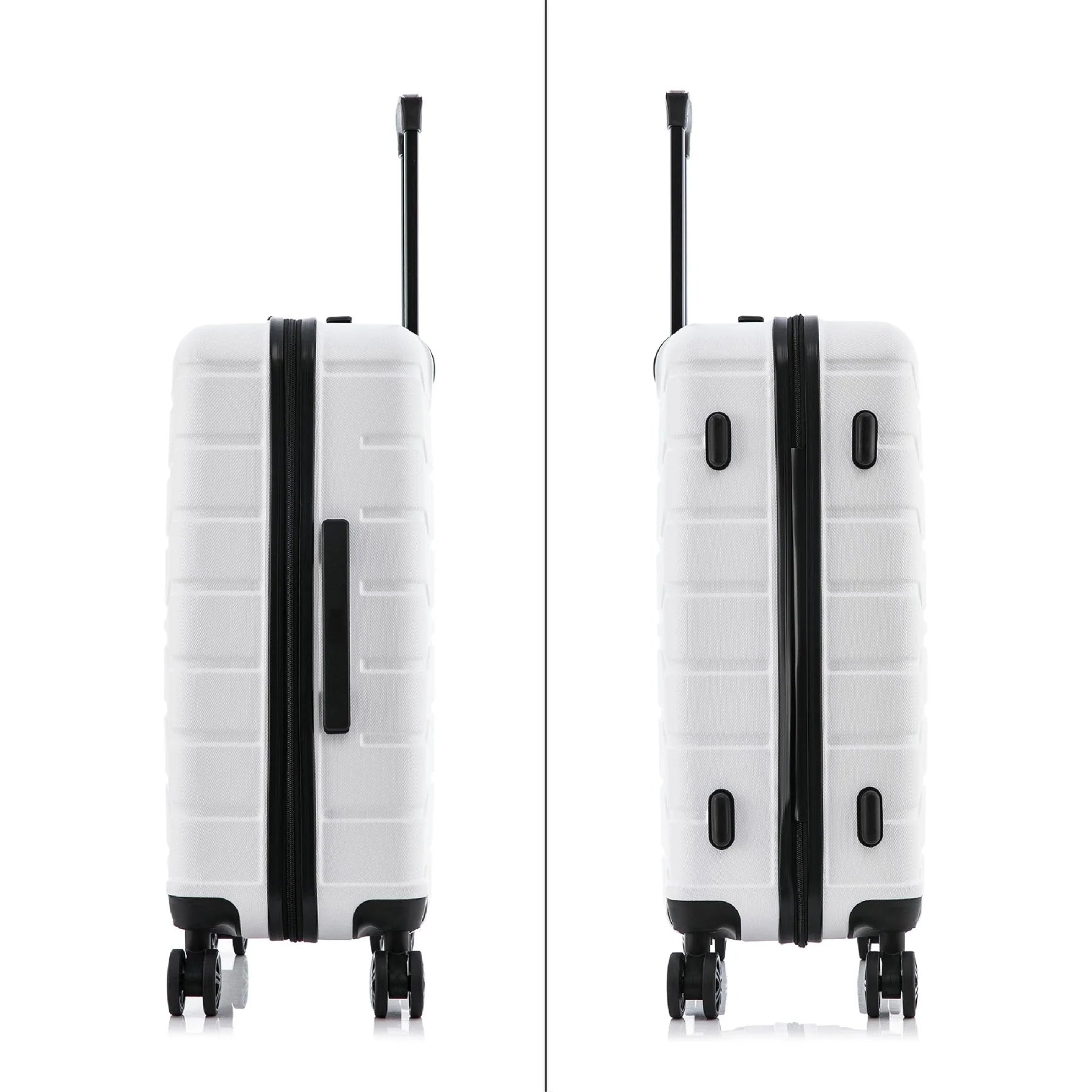 Trend 24" Hardside Lightweight Luggage with Spinner Wheels, Handle, and Trolley, White