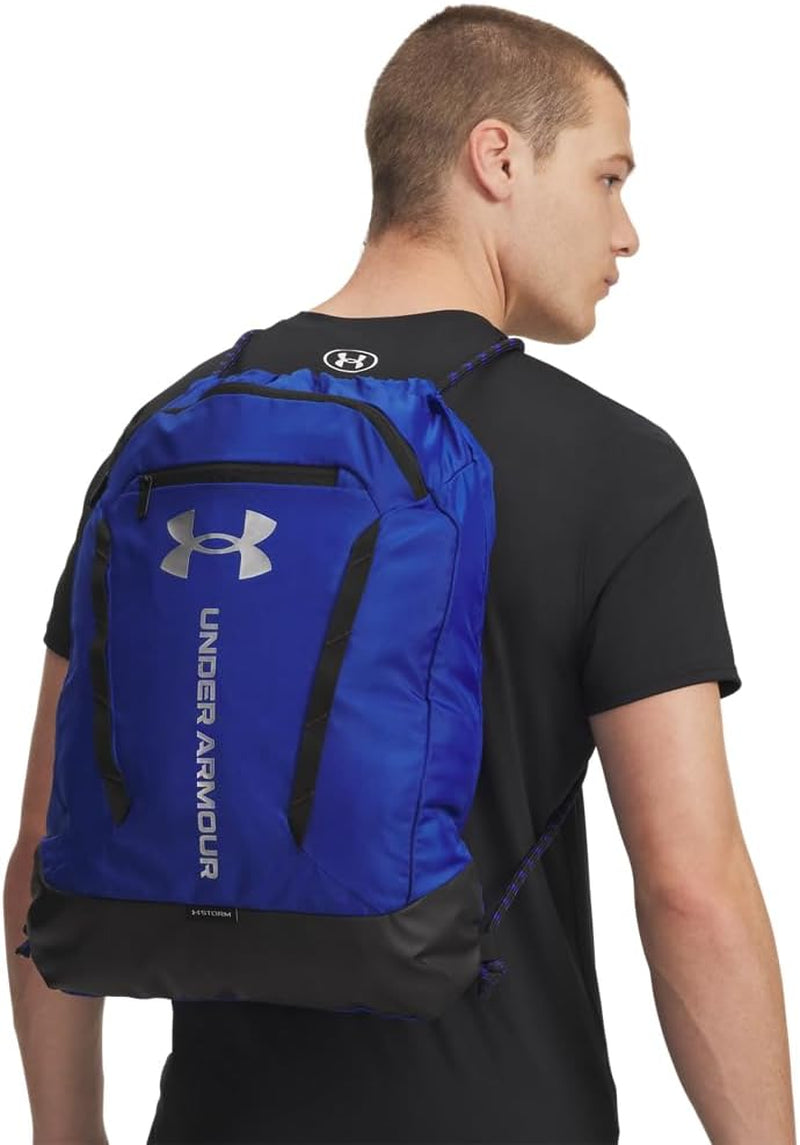 Unisex Hustle Sackpack, (400) Royal/Black/Metallic Silver, One Size Fits Most