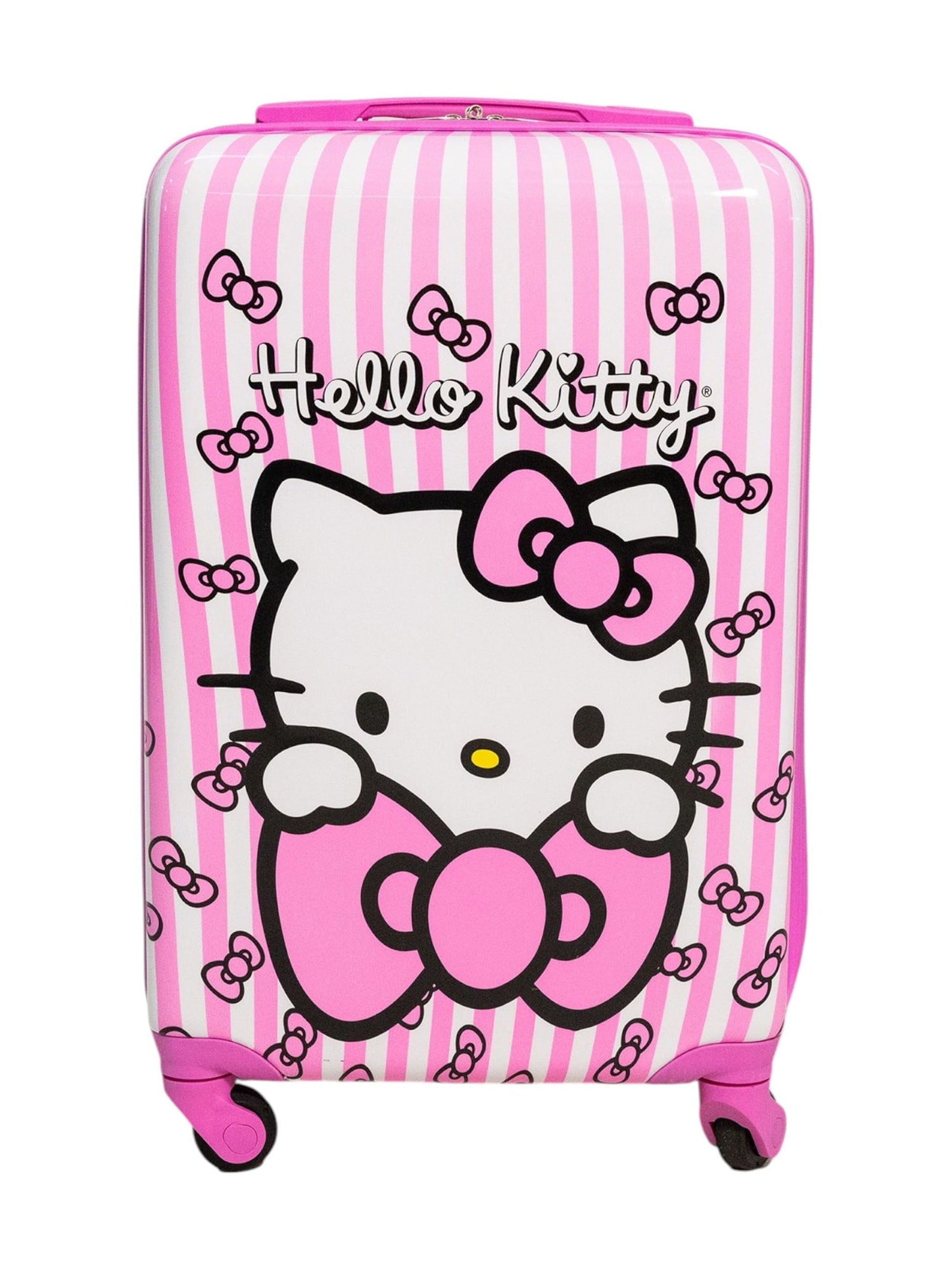 Kid'S  Hello Kitty Character 18" Carry on Hardside ABS Spinner Luggage Suitcase, Pink