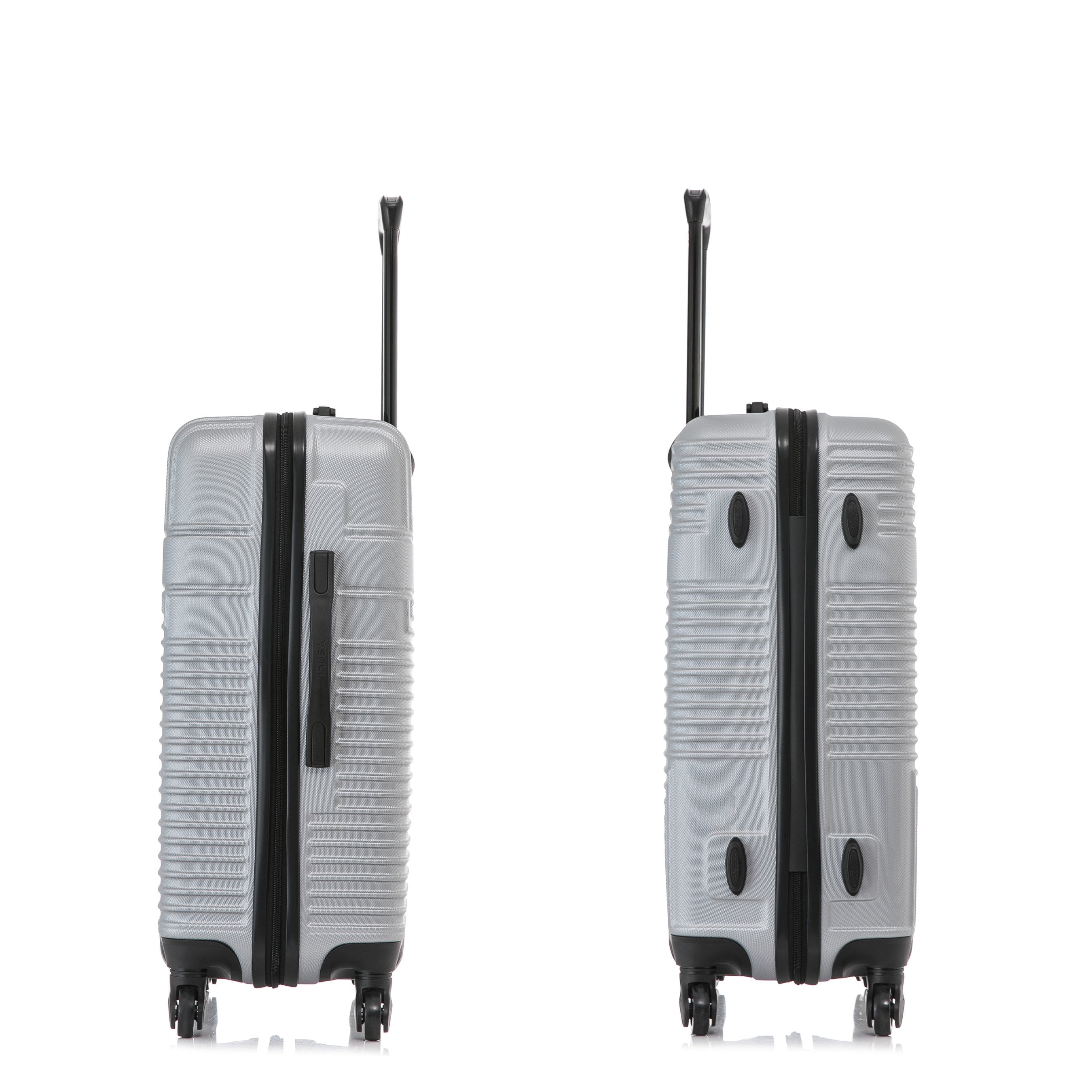 Resilience 24" Hardside Lightweight Luggage with Spinner Wheels, Handle, and Trolley, Silver