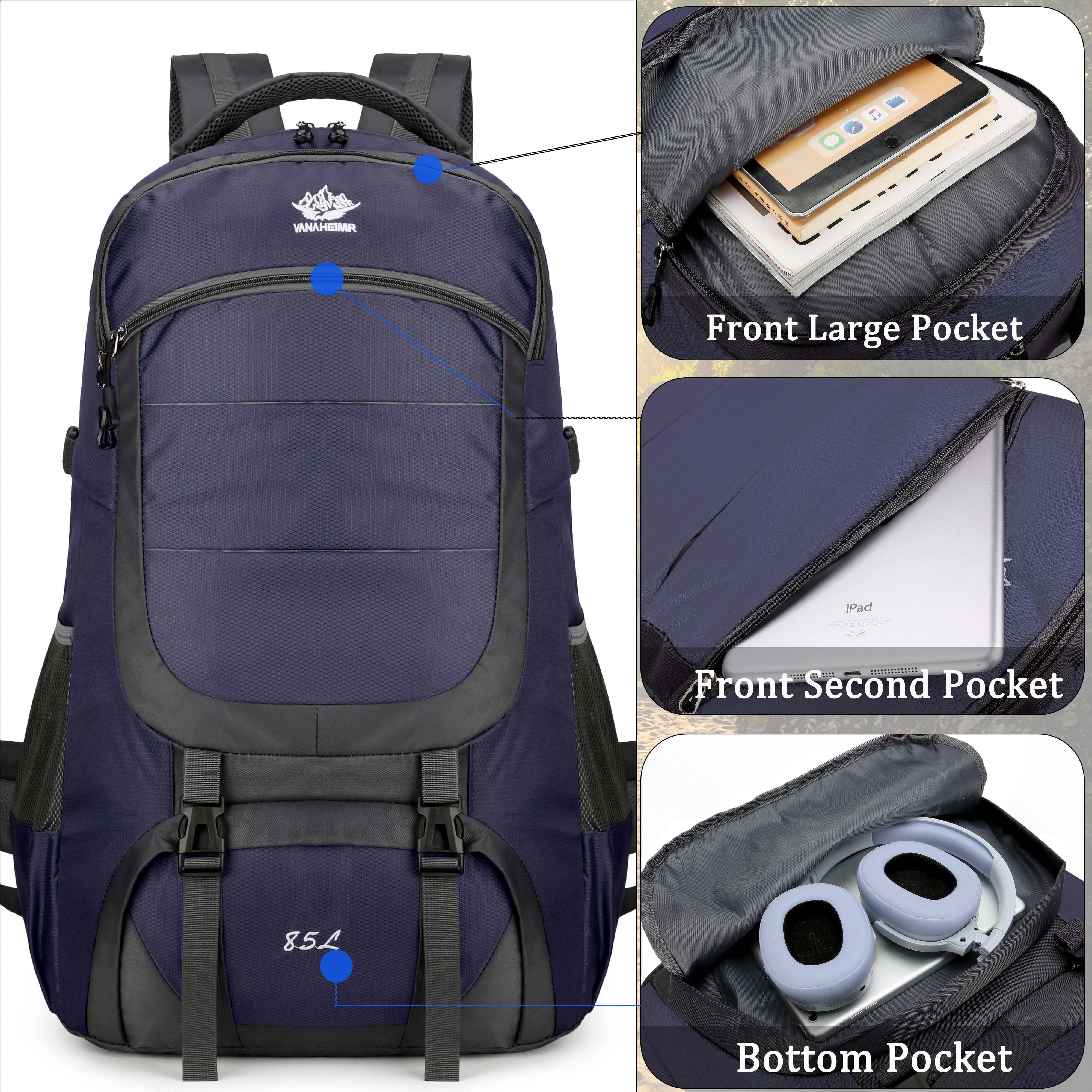 85L Hiking Camping Backpack,Hunting Climbing Backpack for Outdoor,Backpack Water Resistant,Tactical Backpack for Men Women