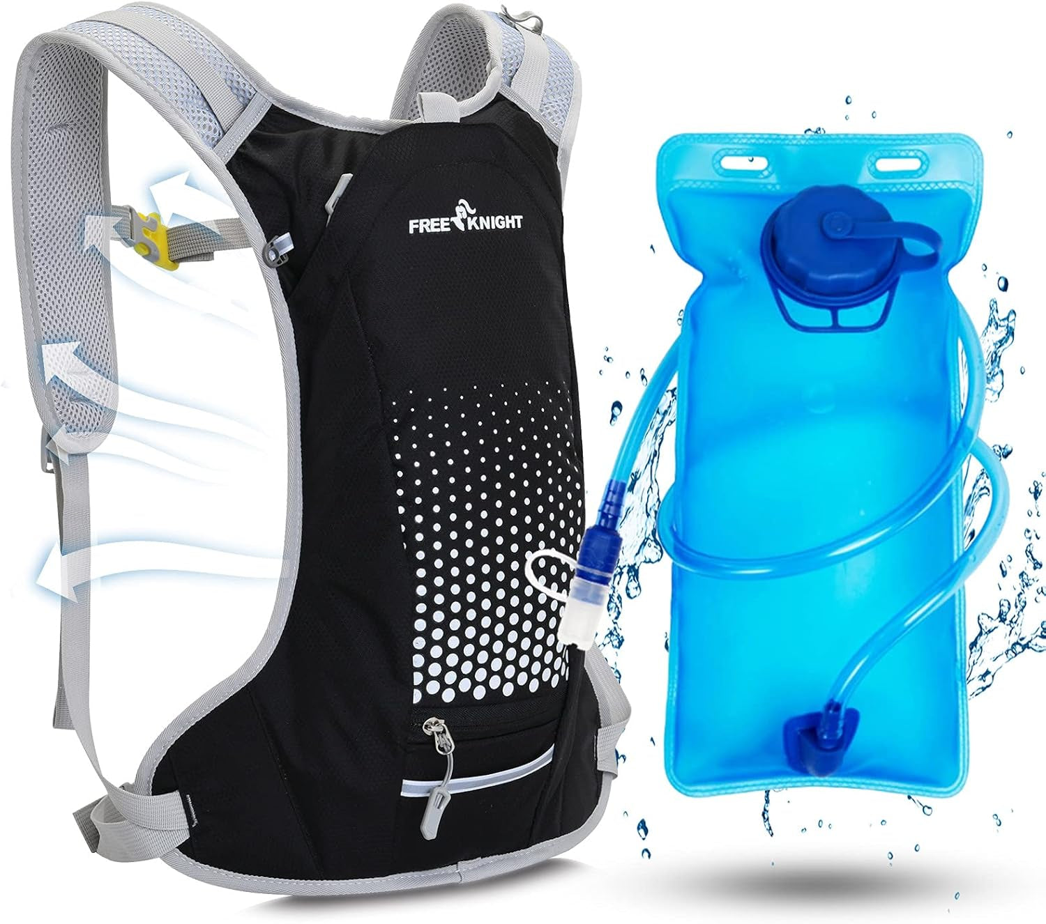 Hydration Backpack,Water Backpack with 2L Water Bladder Running,Water Backpack for Hiking,Cycling Backpacks,Running Backpack