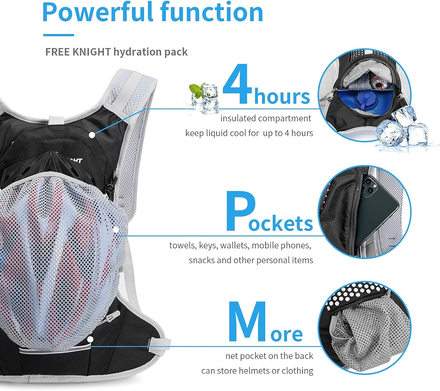 Hydration Backpack,Water Backpack with 2L Water Bladder Running,Water Backpack for Hiking,Cycling Backpacks,Running Backpack